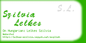 szilvia lelkes business card